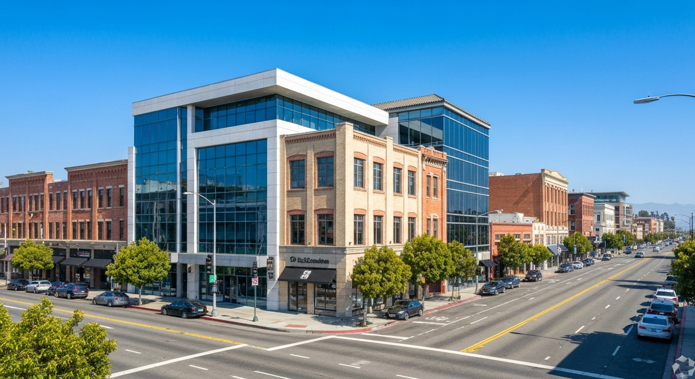 Downtown revitalization and mixed-use properties in Bellflower, California