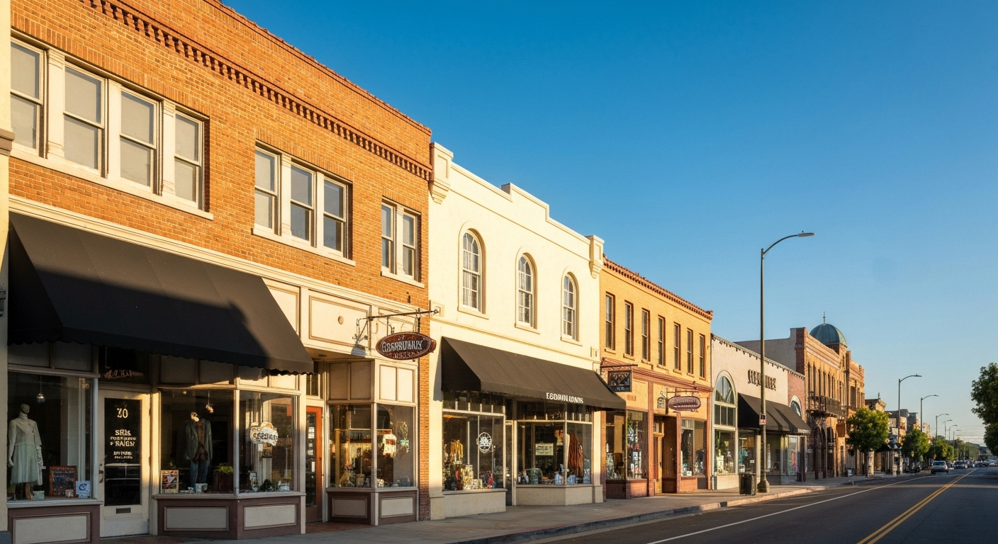 Downtown Covina commercial real estate and retail buildings