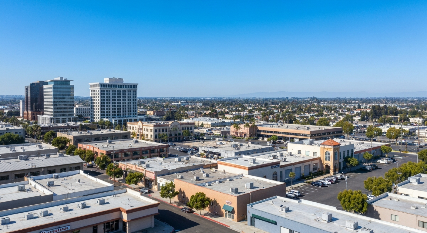 Industrial facilities and commercial real estate in Paramount, California
