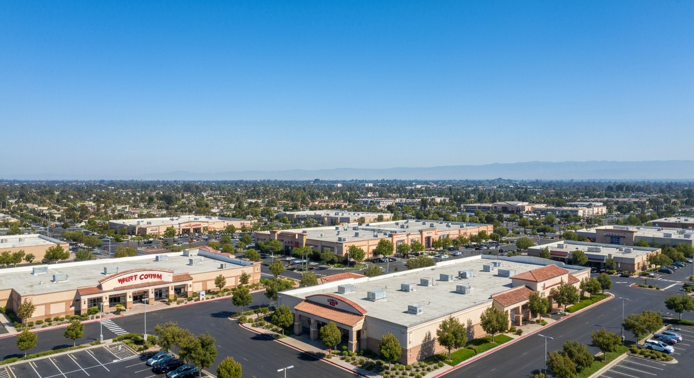 Regional retail centers and commercial properties in West Covina, California