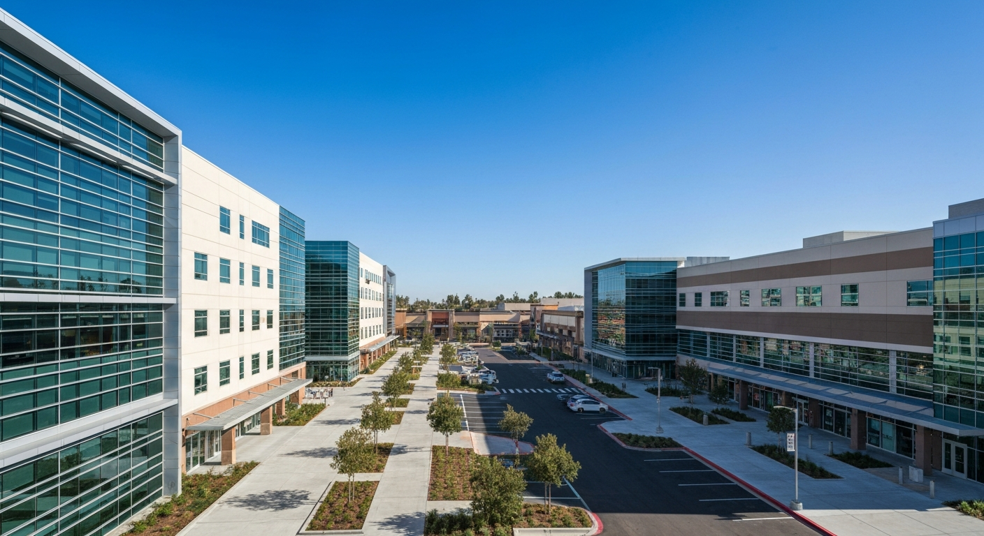 Retail centers and medical offices in Downey, California