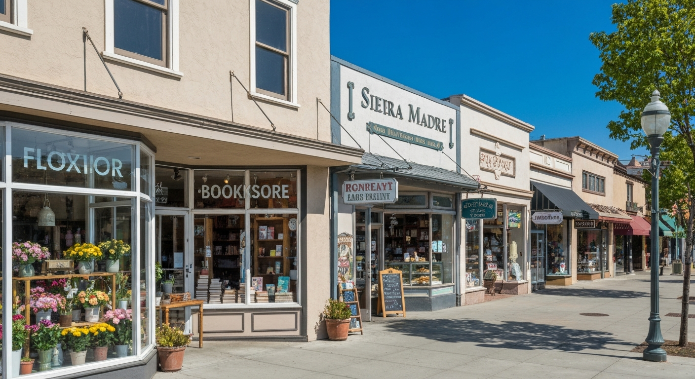Charming downtown retail and commercial properties in Sierra Madre, California