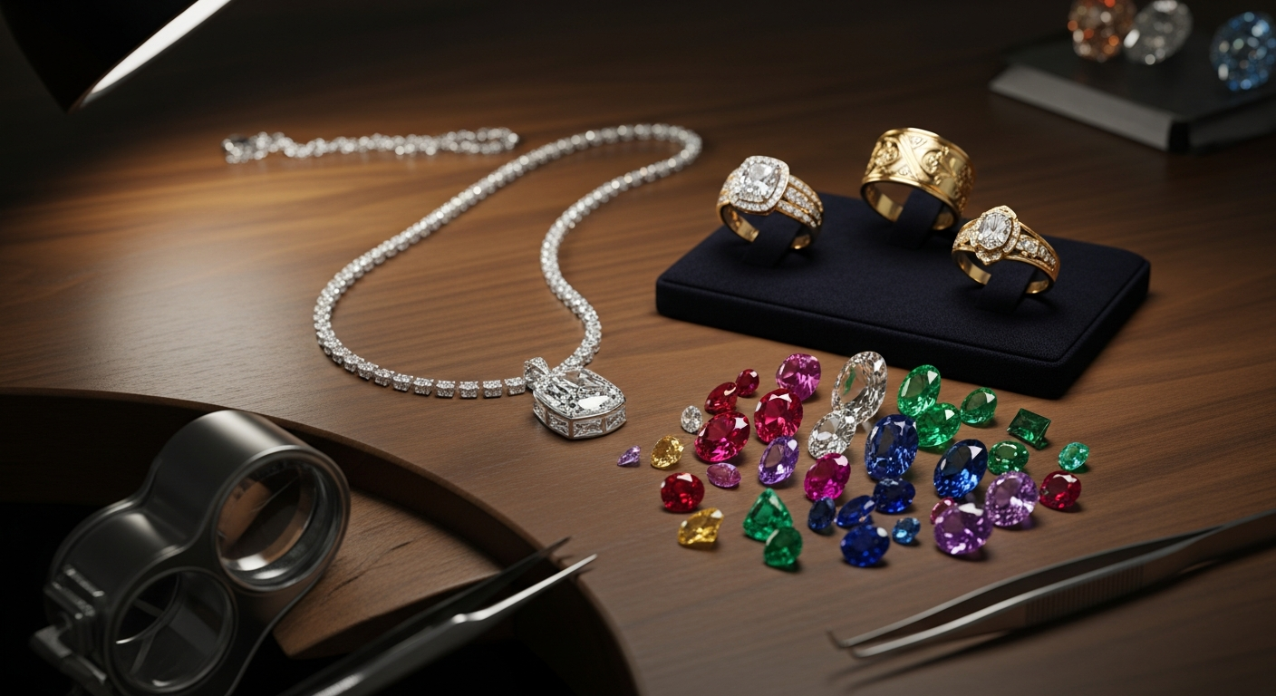 INTA Gems elegant jewelry store interior