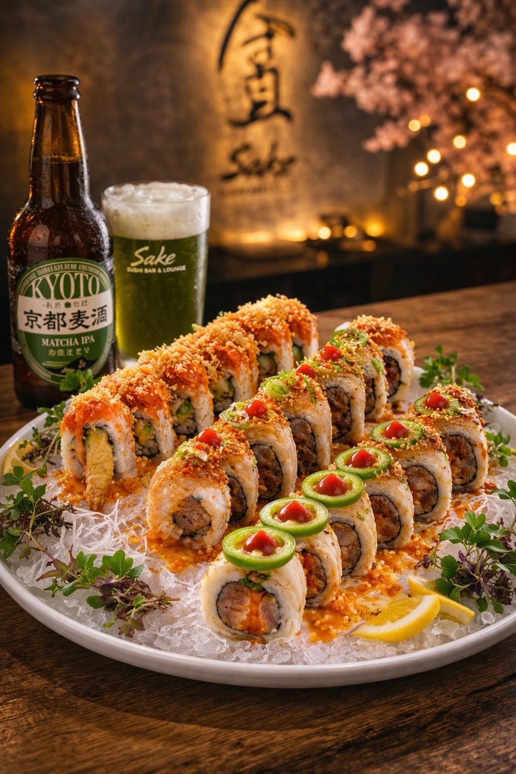 Specialty sushi rolls at Sake Sushi Montrose