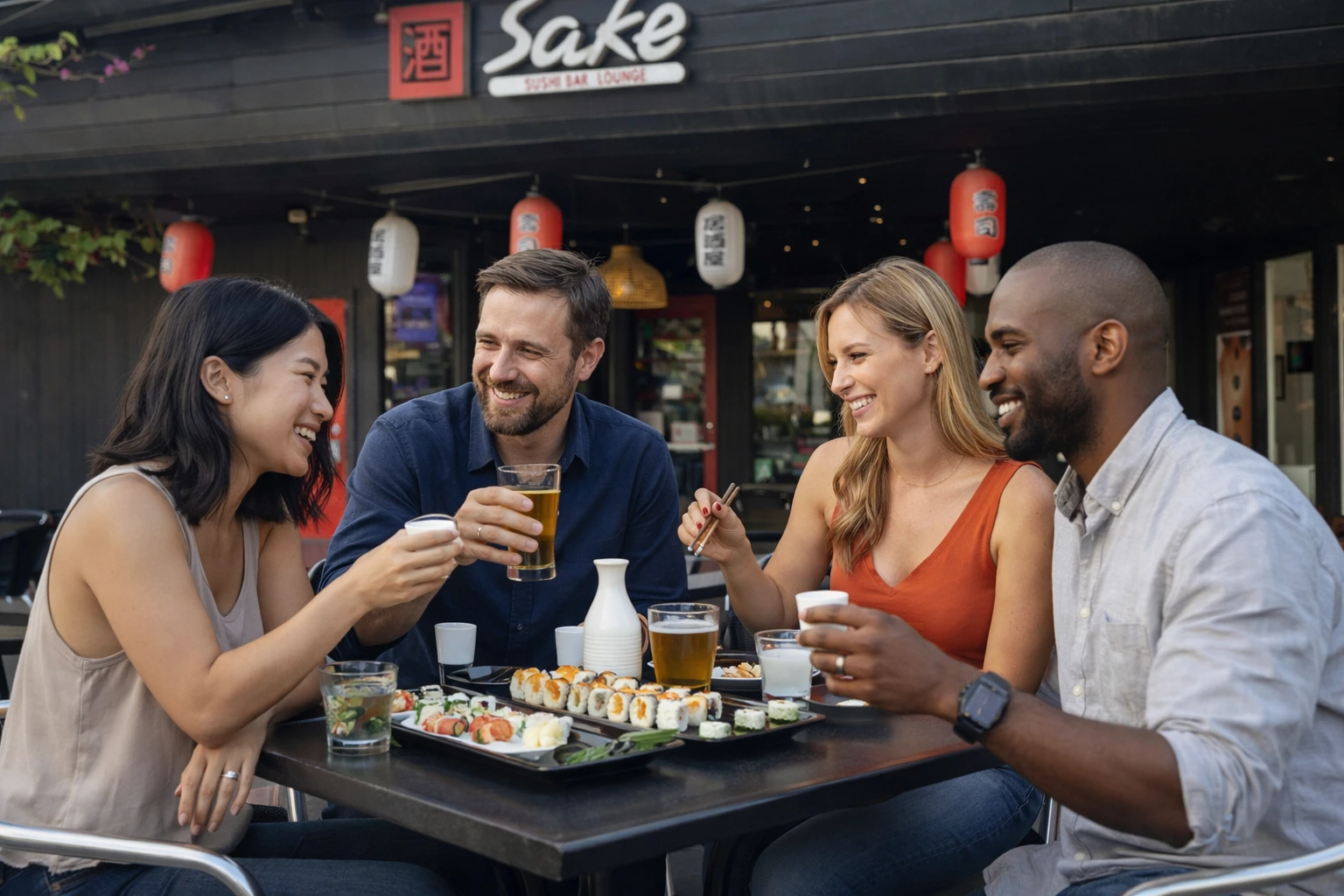 Happy hour at Sake Sushi Montrose