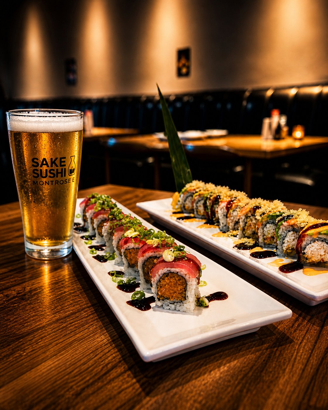 Specialty sushi rolls at Sake Sushi Montrose