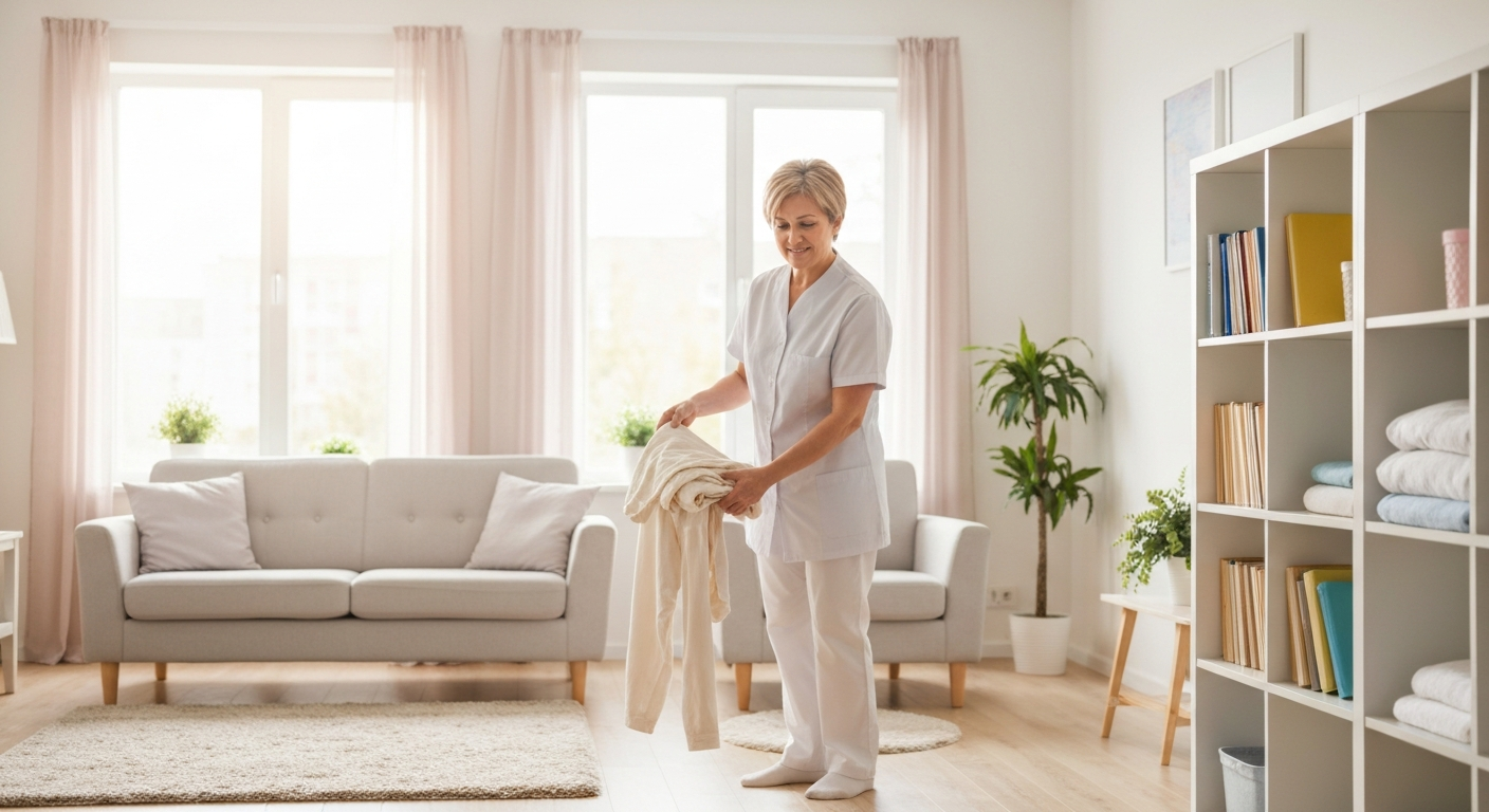 Caregiver helping senior in Cedarburg