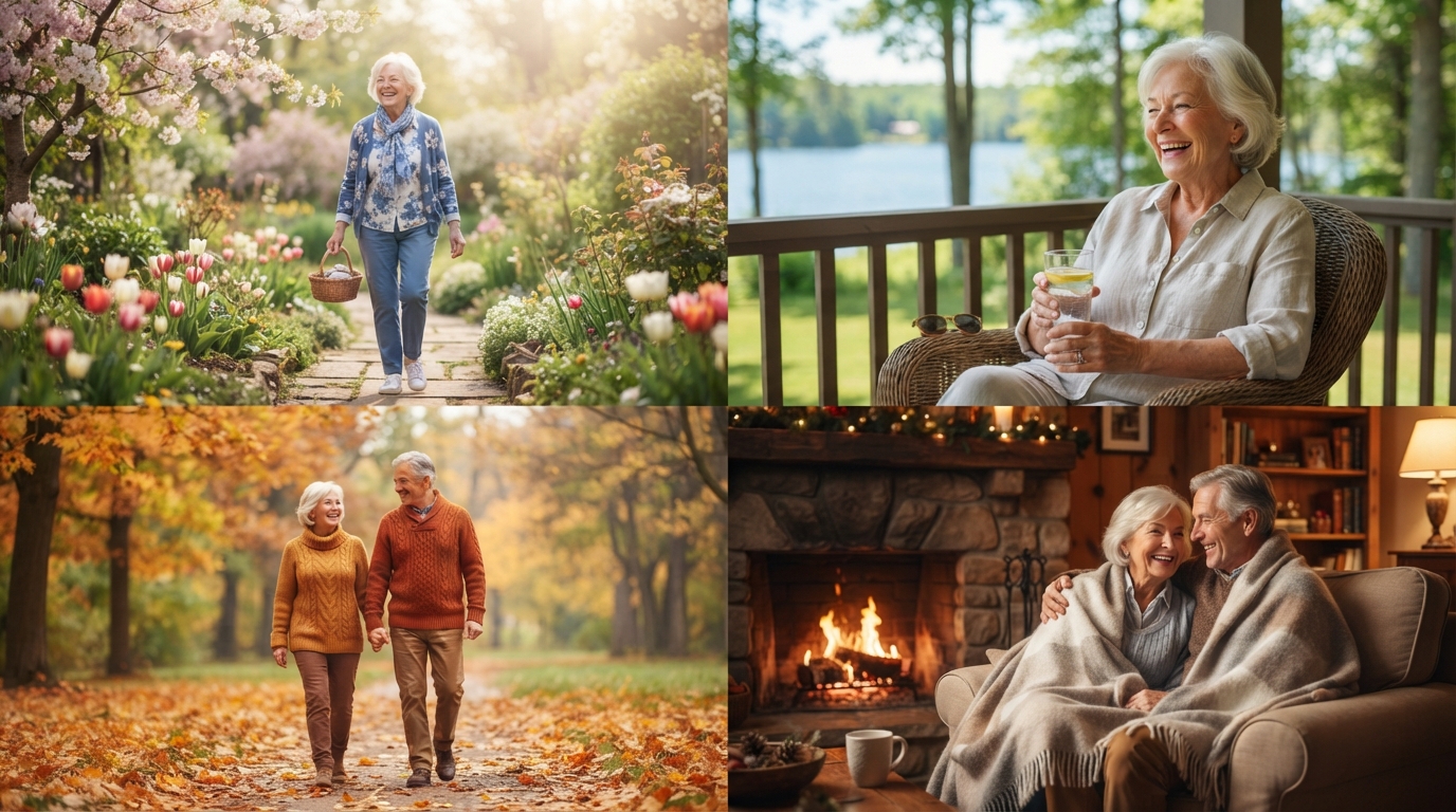 Seasonal wellness for seniors across spring, summer, autumn, and winter