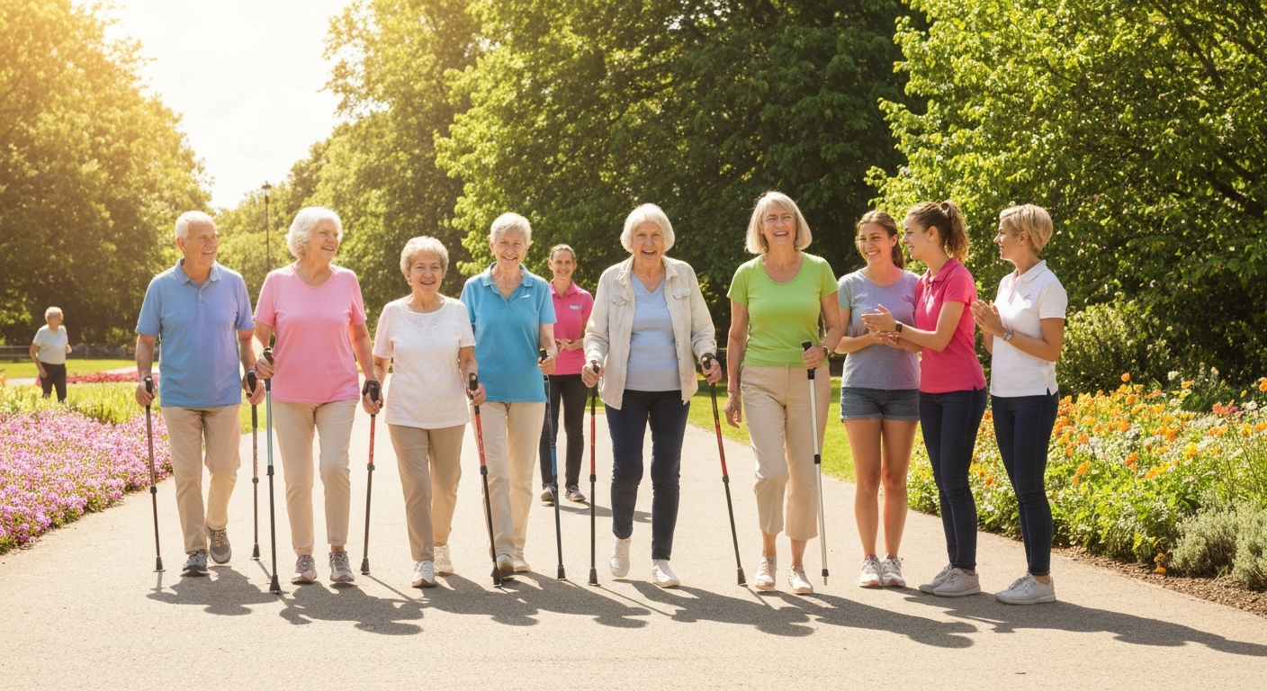 Caregiver helping senior in Brookfield