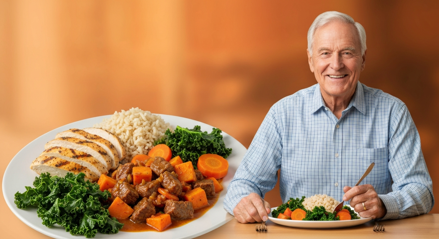 Healthy meal for seniors