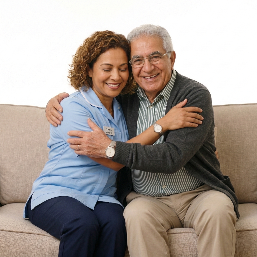 Family caring for loved one