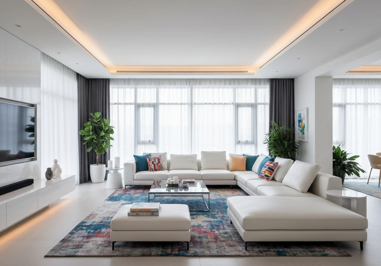 Natural light shifting throughout the day
