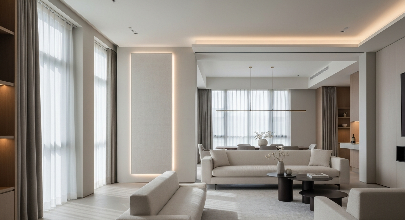 Beautiful architectural lighting in a luxury home
