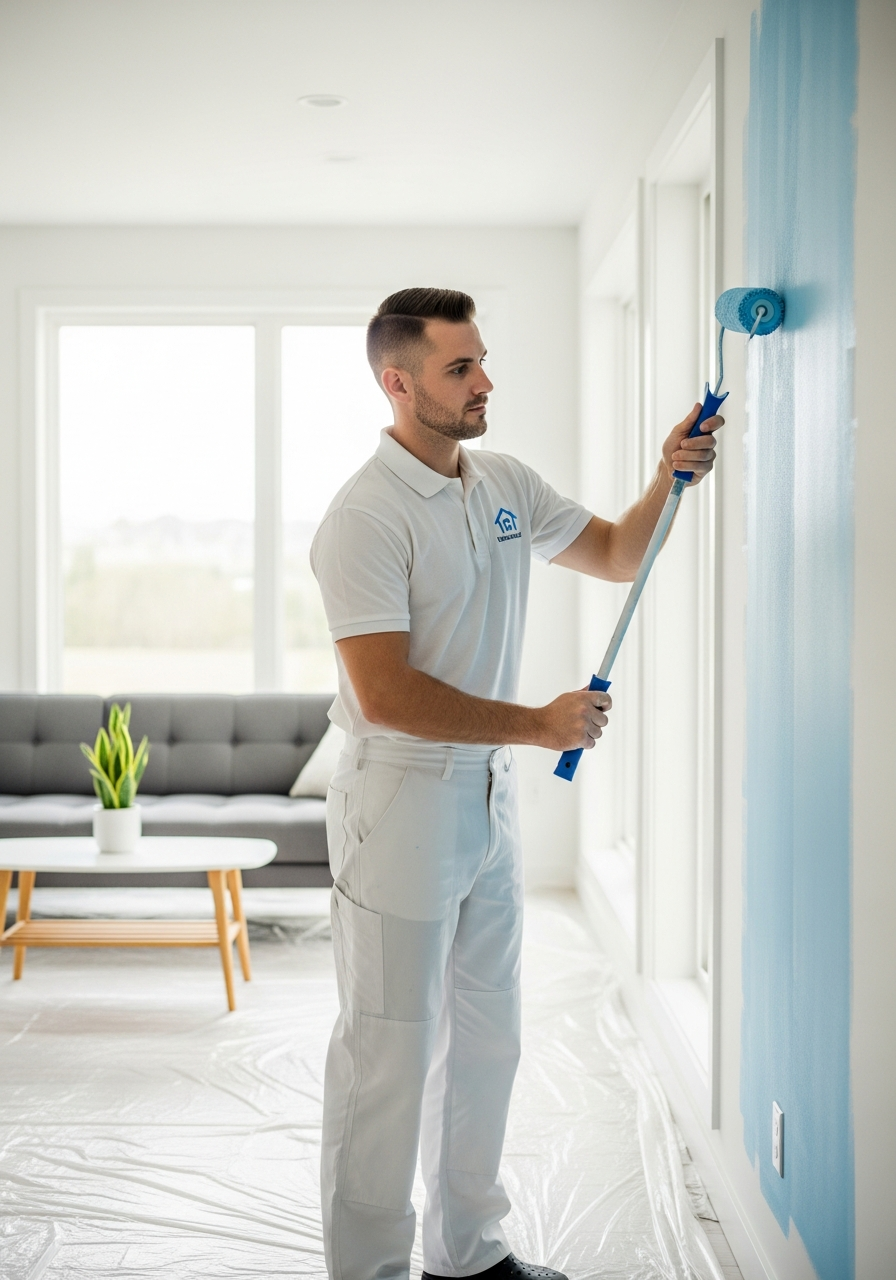 Painter at work