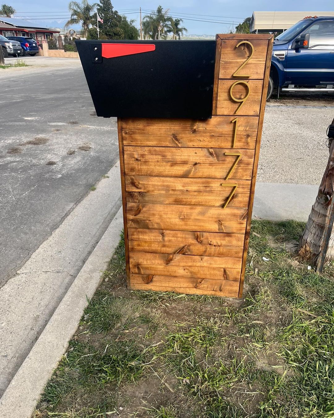 Architectural Wooden Mailbox