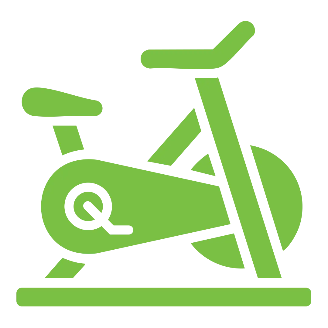 Stationary exercise bike for testing