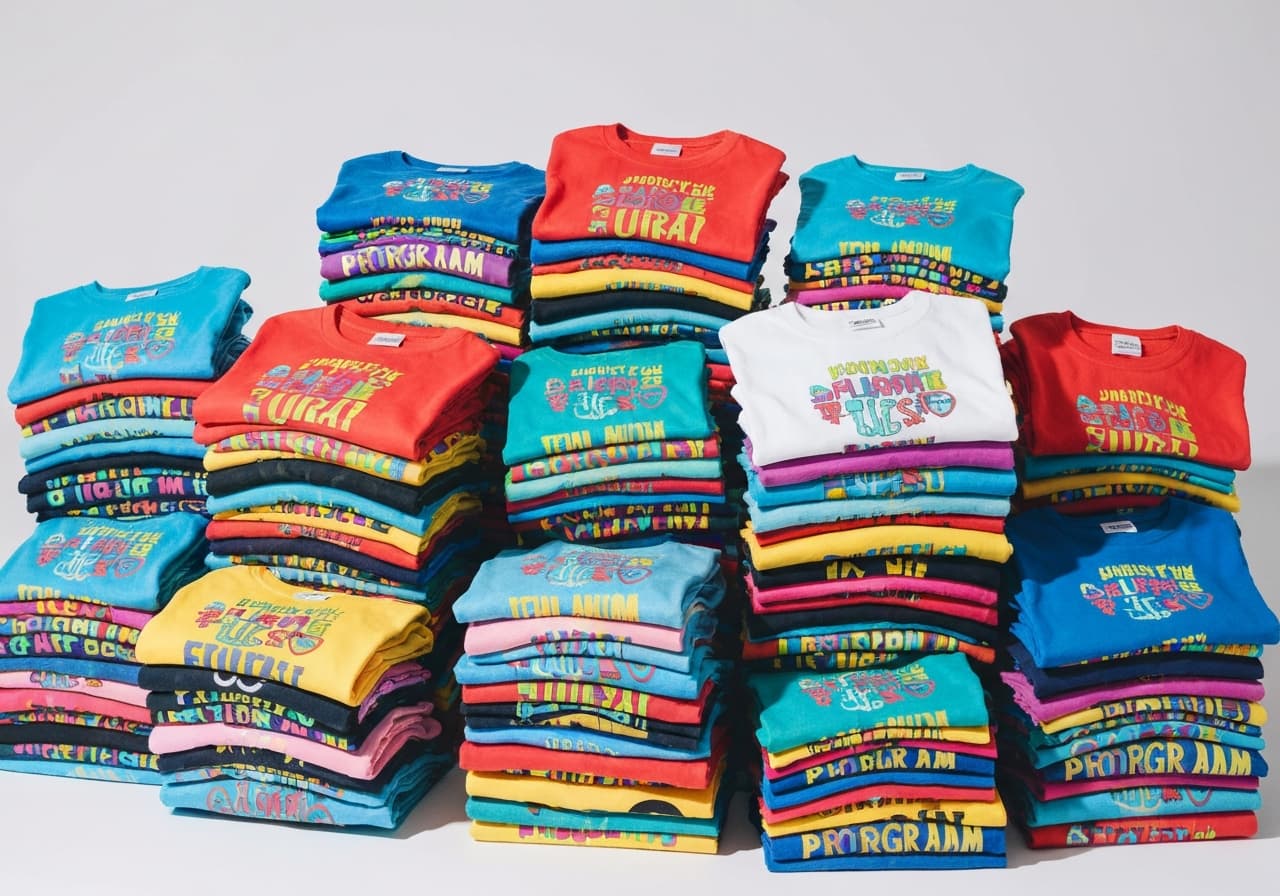Custom screen printed camp shirts for youth groups in Utah