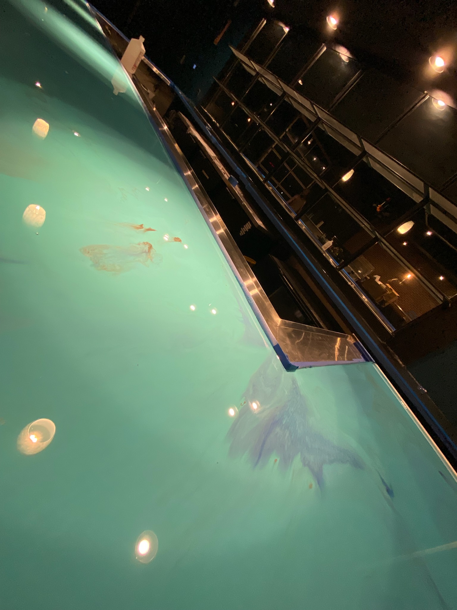 Blue commercial bar top epoxy commission