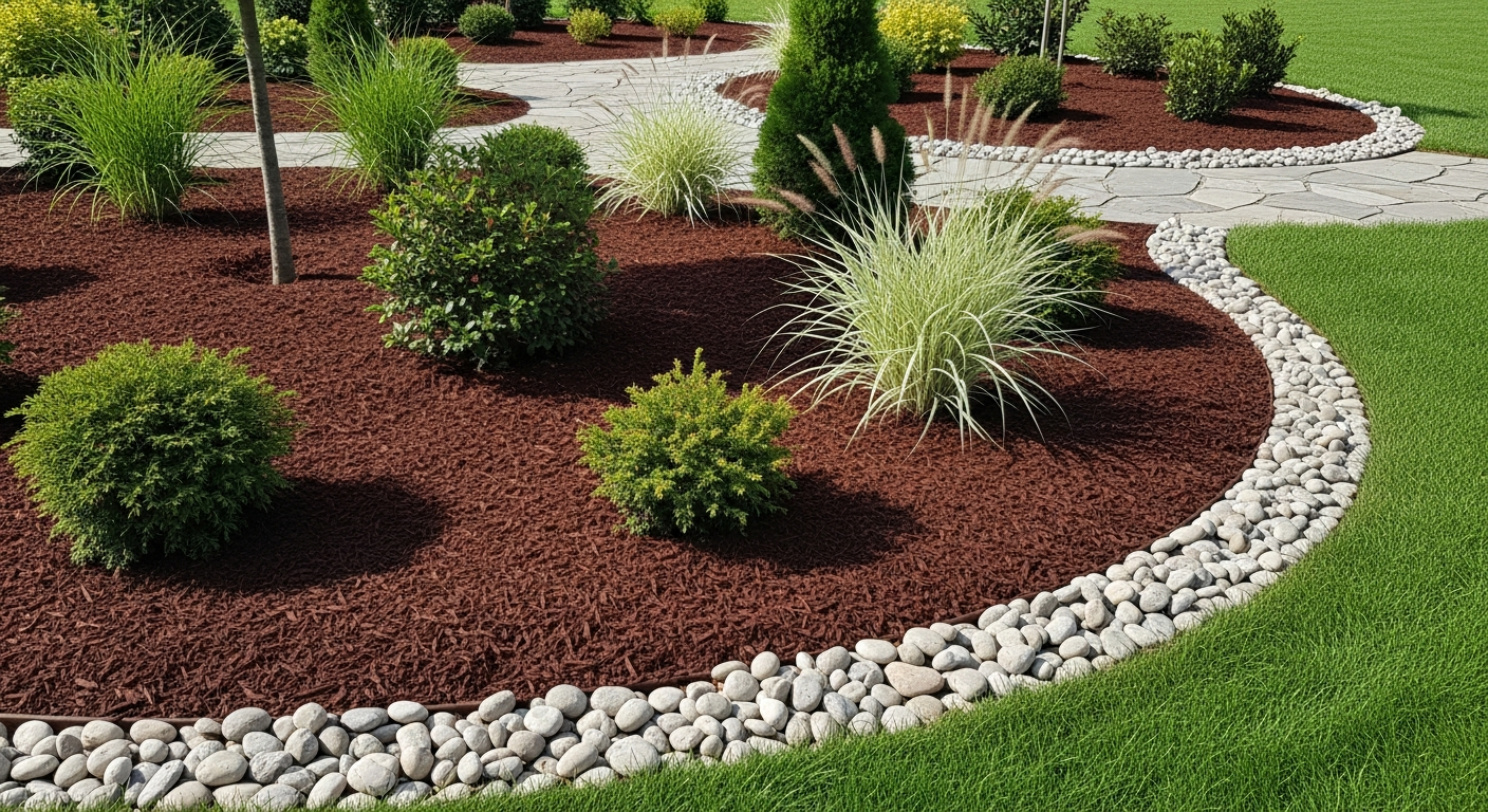 Mulch and Rock