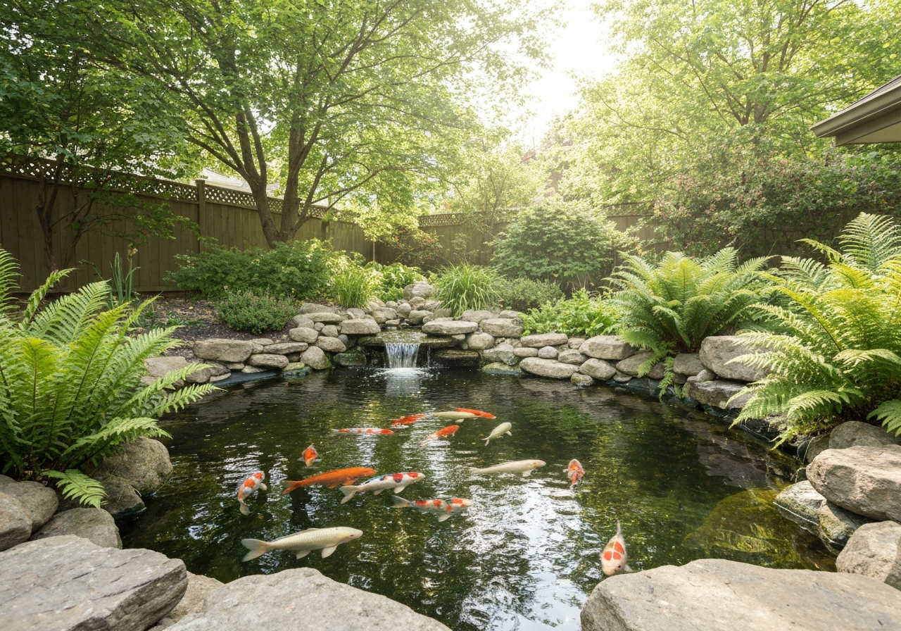 Serene water feature and garden installation in Brandon MS