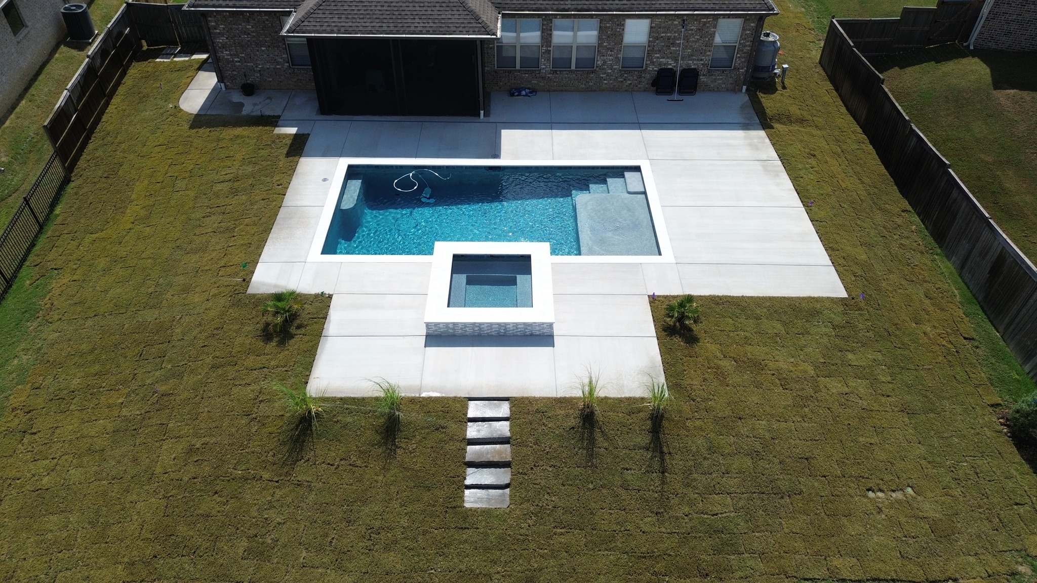 Modern hardscaping and patio installation in Jackson MS by Jones 4 Seasons Lawn Care