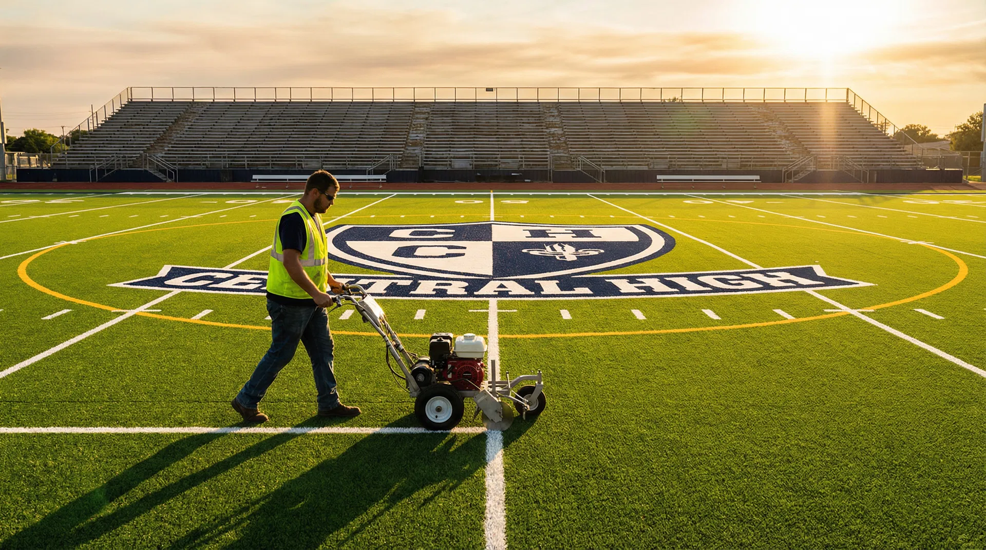 Professional athletic field painting