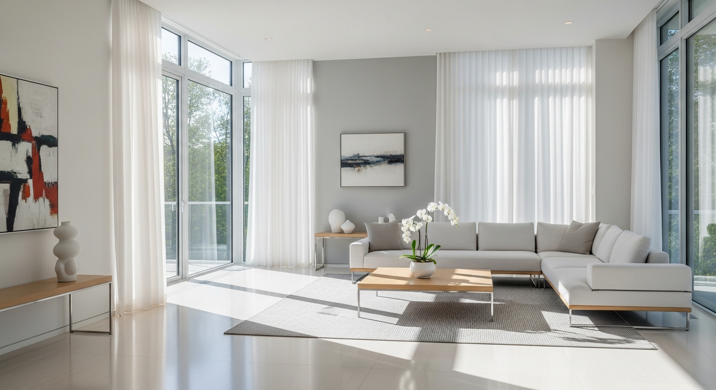 Clean, pure indoor air quality in a modern home