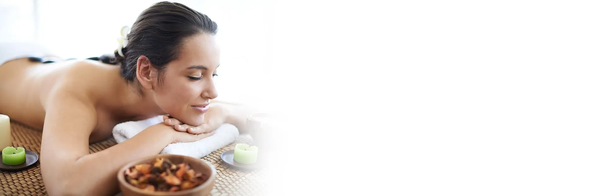 Woman relaxing on a massage table