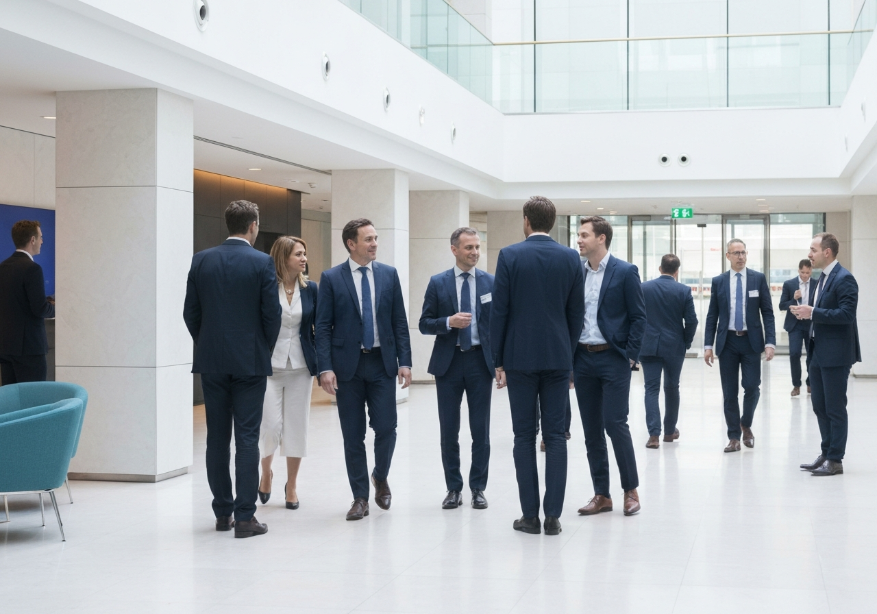 Grupo de ejecutivos en entorno corporativo