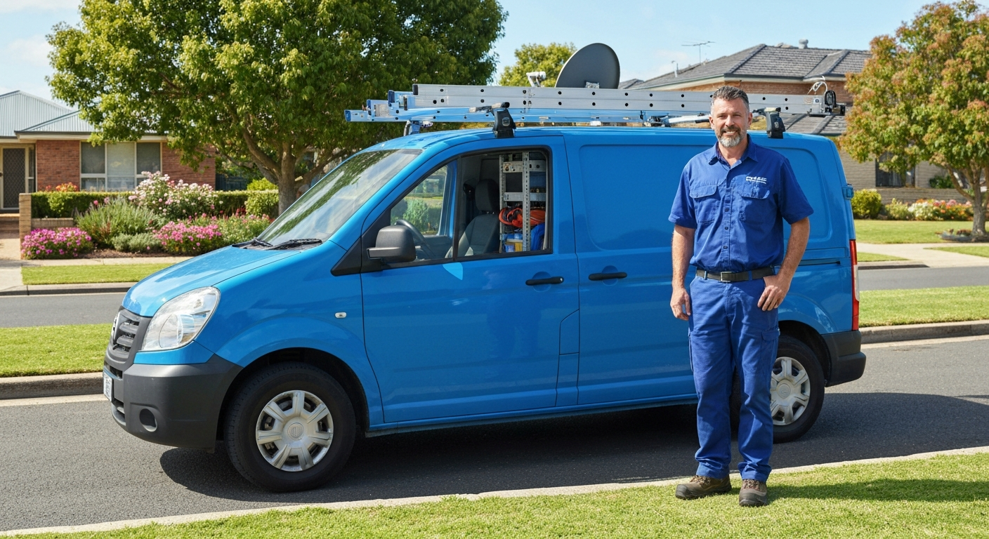 NBN AND CABLING PTY LTD technician with van