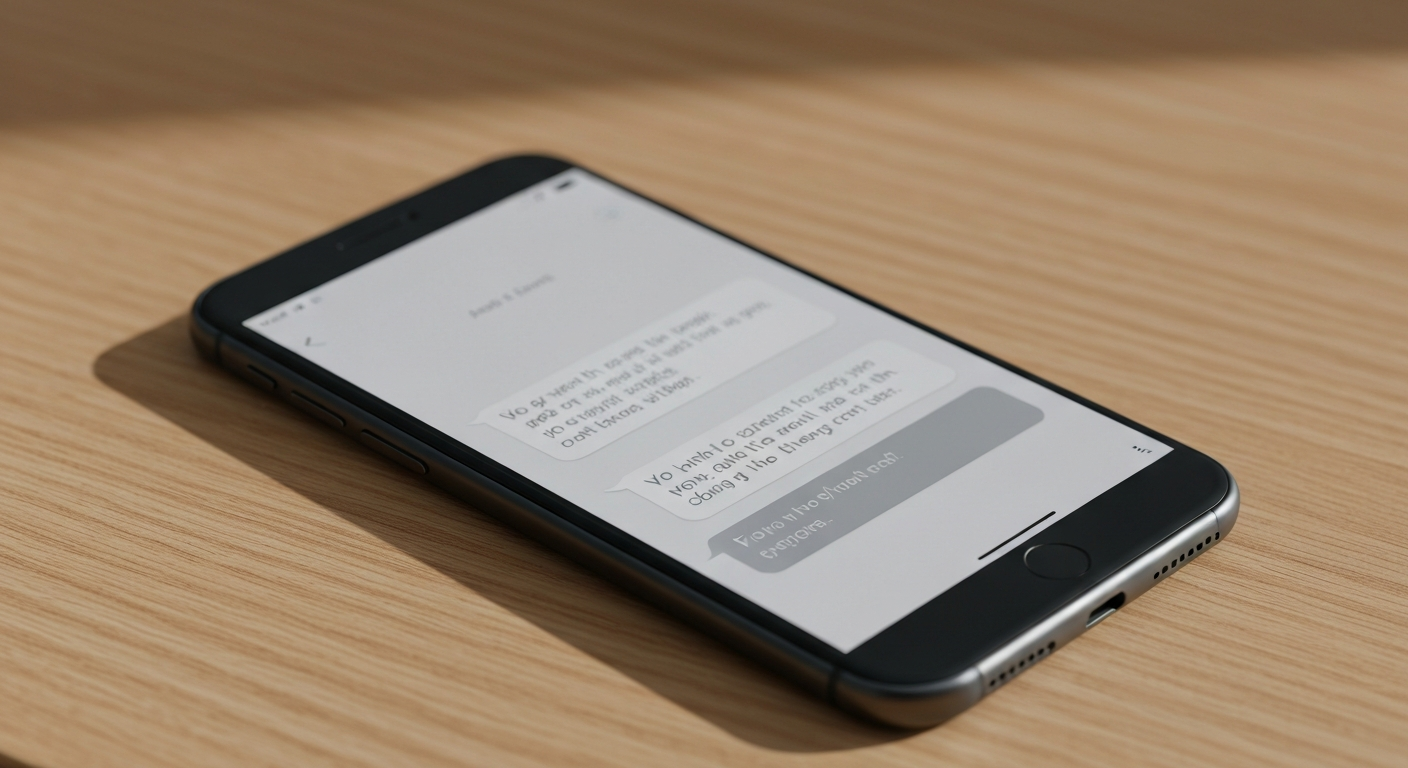 Smartphone showing missed call text-back automation
