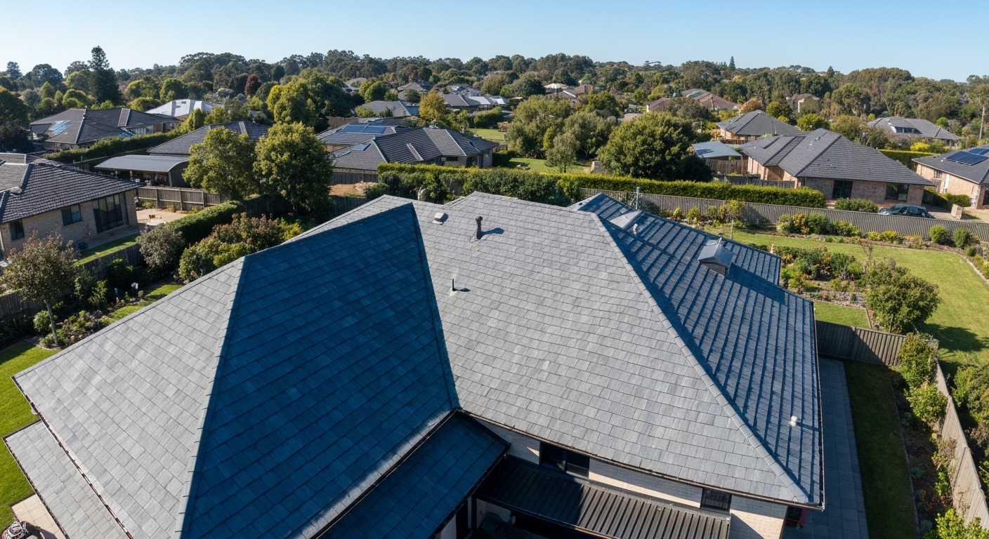 Completed residential roof