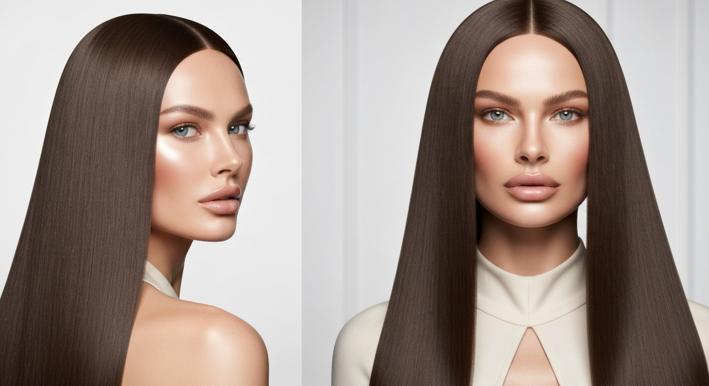 Perfectly sleek and smooth hair after a keratin treatment