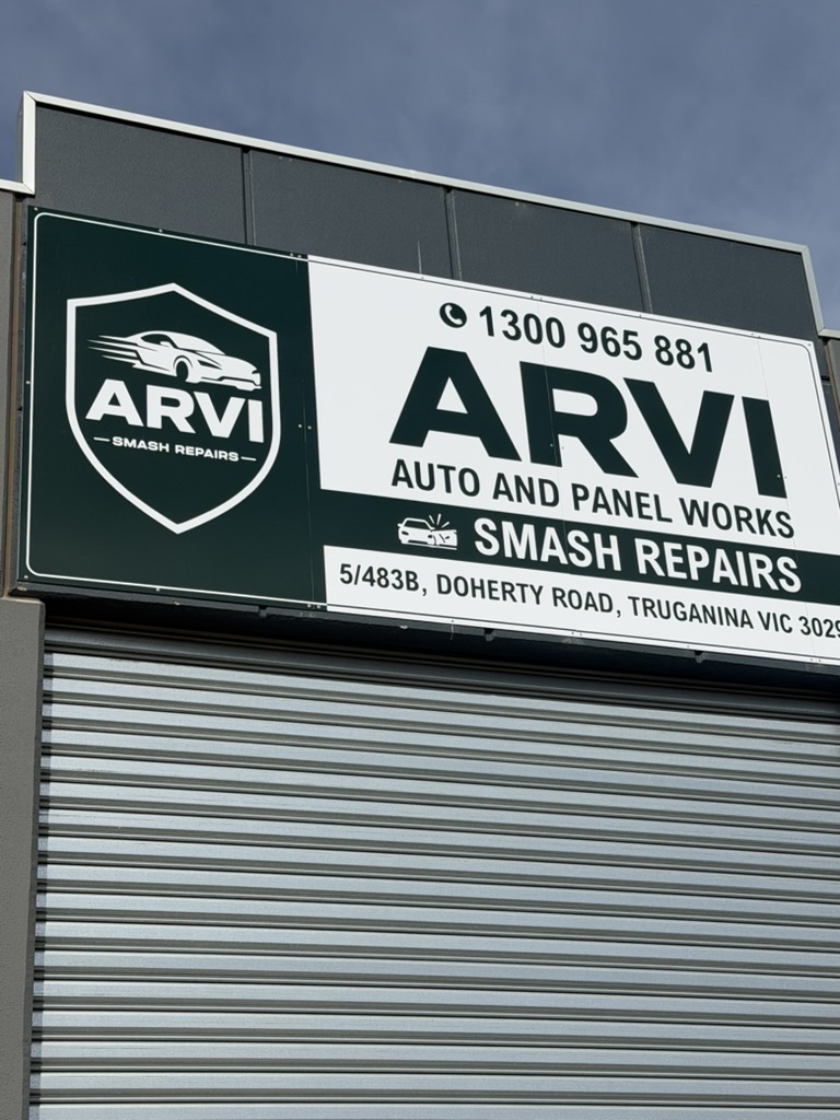 ARVI Auto & Panel Works ACM Fascia Sign
