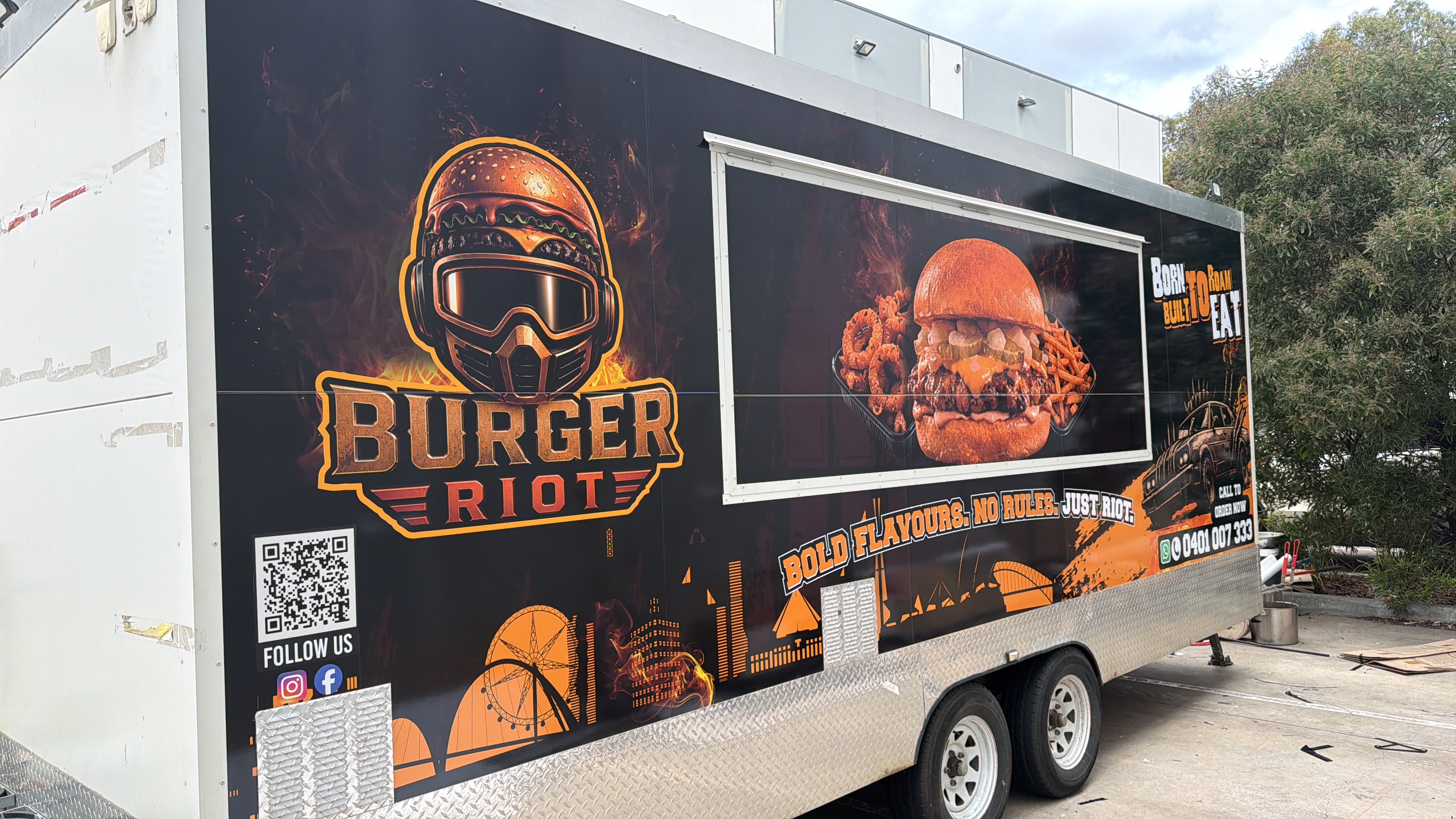 Burger Riot Food Truck Wrap - Side View