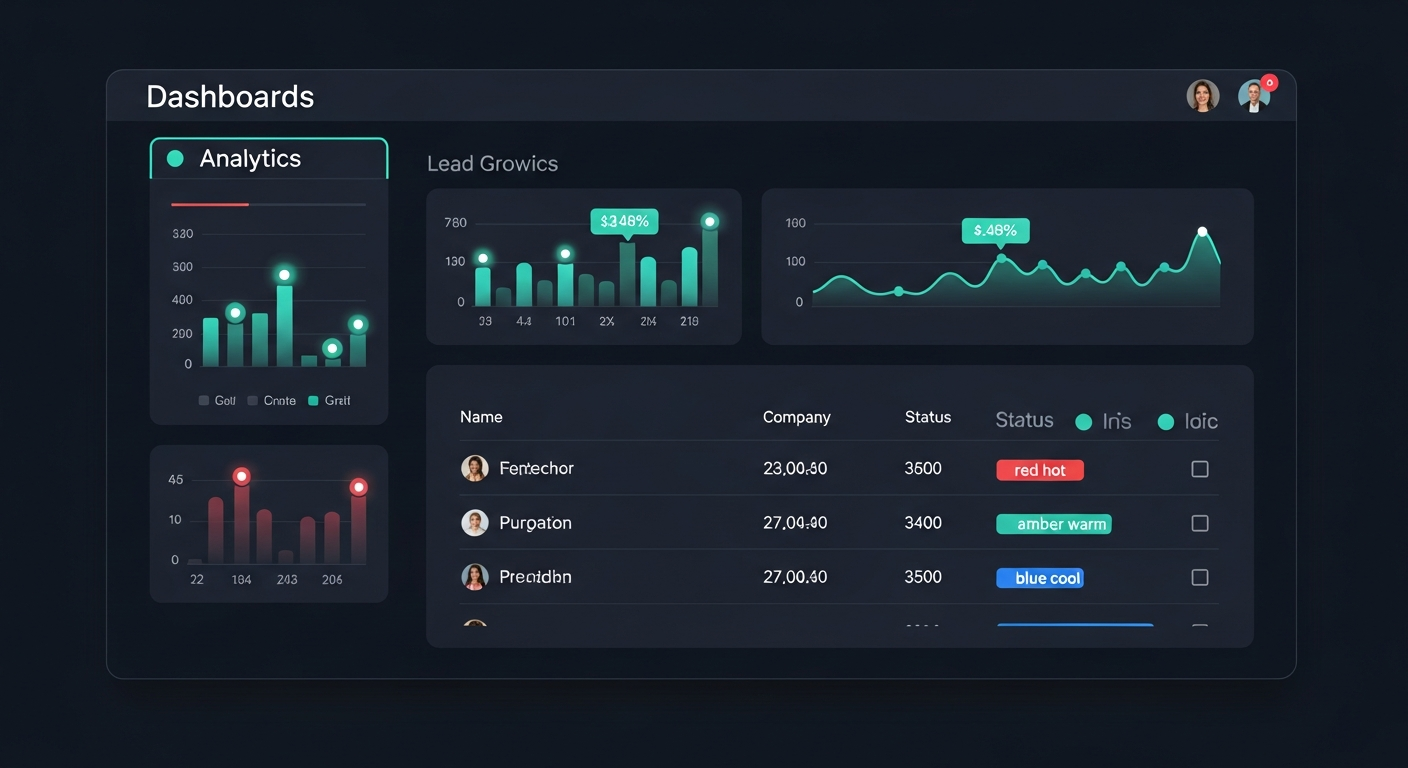 LeadSpyder dashboard showing captured visitor leads