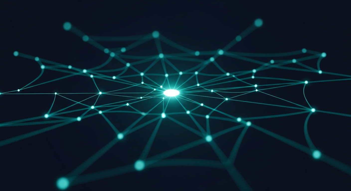 Spider web network background