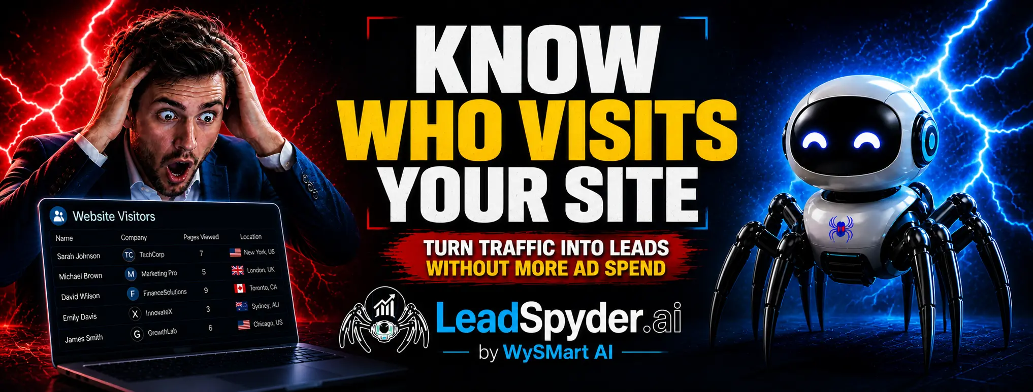LeadSpyder - Know Who Visits Your Site, Turn Traffic Into Leads Without More Ad Spend