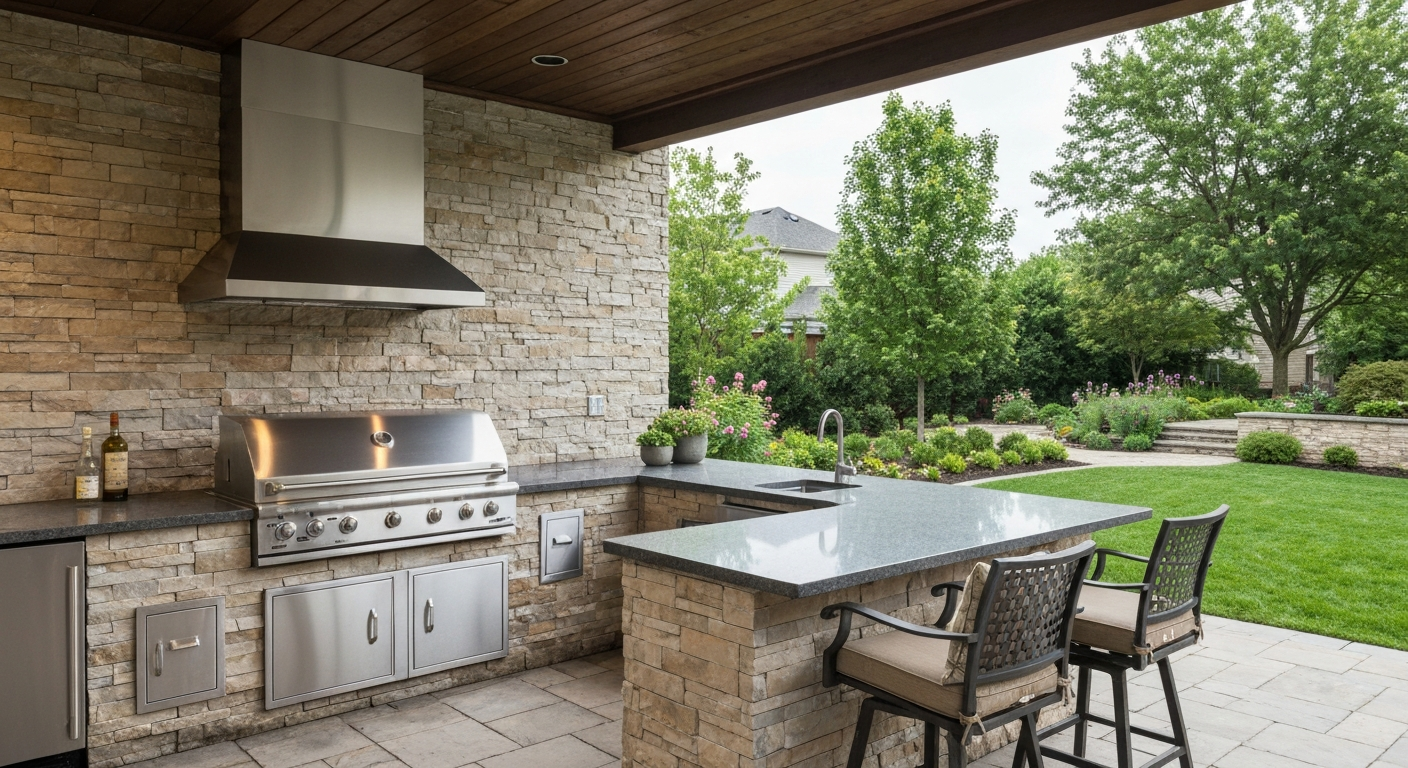 Luxury custom outdoor kitchen in Alachua County, FL