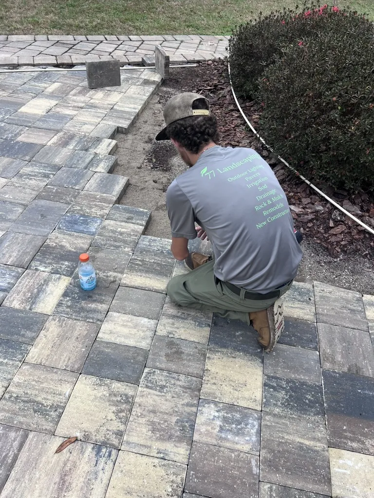 Paver walkway and patio installation in Alachua County, FL