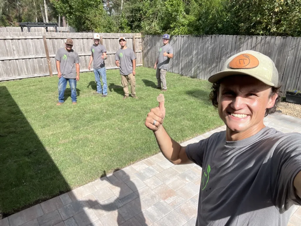 Jeshua Moore and the 77 Landscaping Team