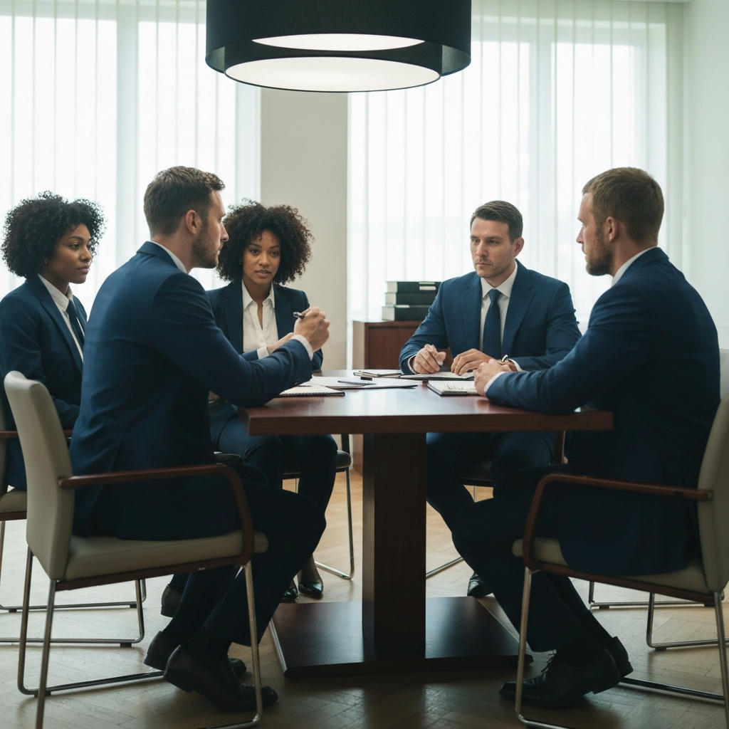 Lawyers in meeting