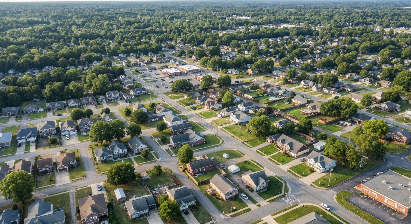 Aerial view of Alabama community