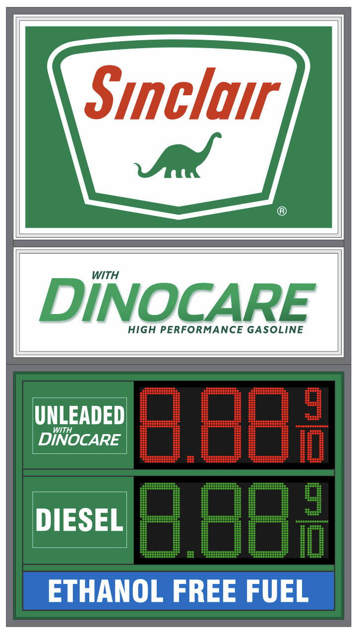 Sinclair Diesel Fuel Sign
