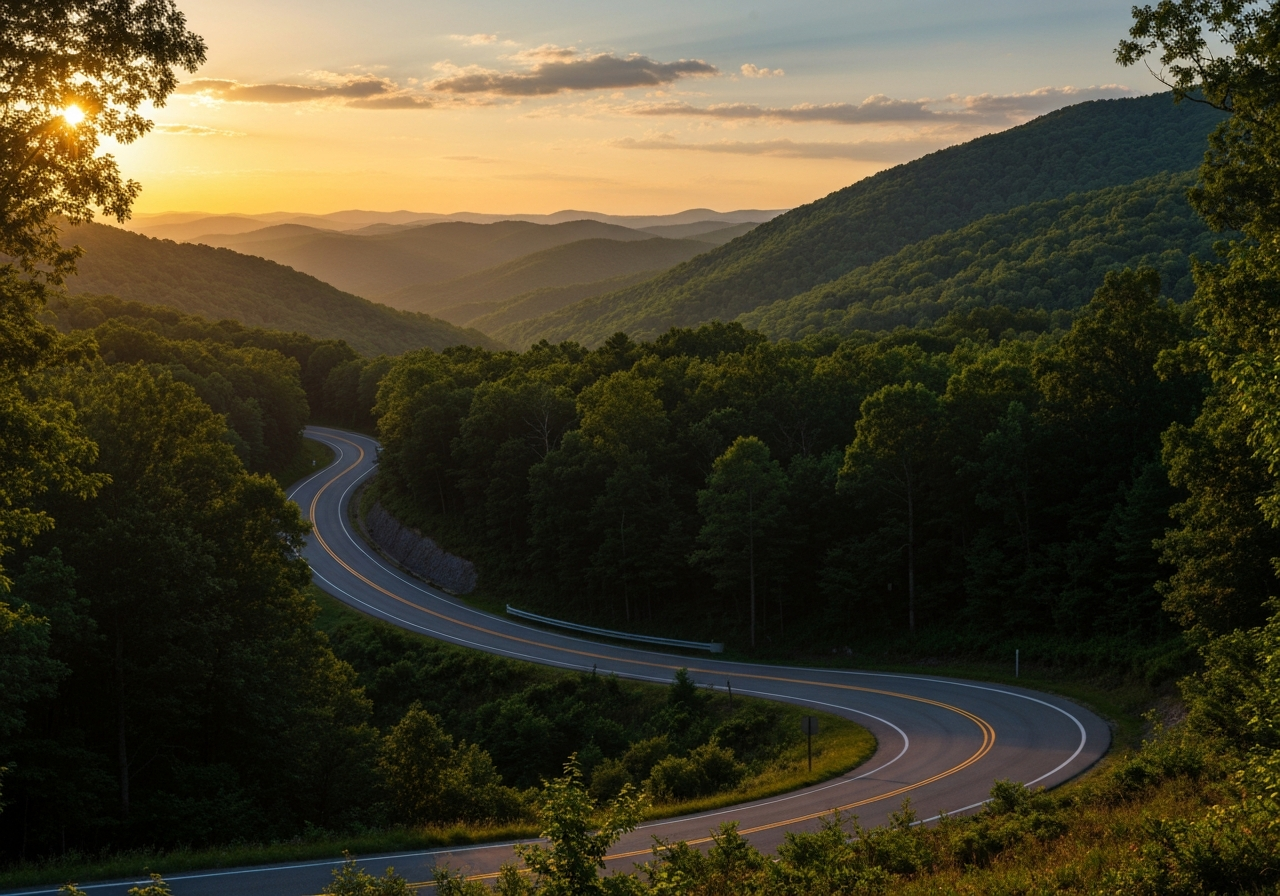 The Blue Ridge Parkway - Appalachian history and culture near Bastian, Virginia