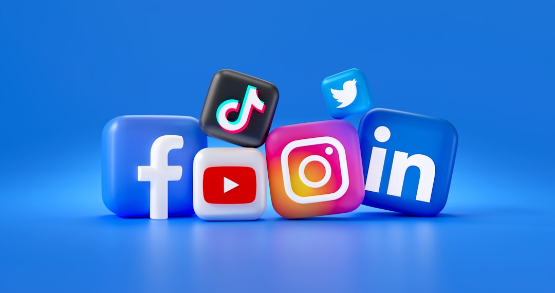 Social media platform icons background