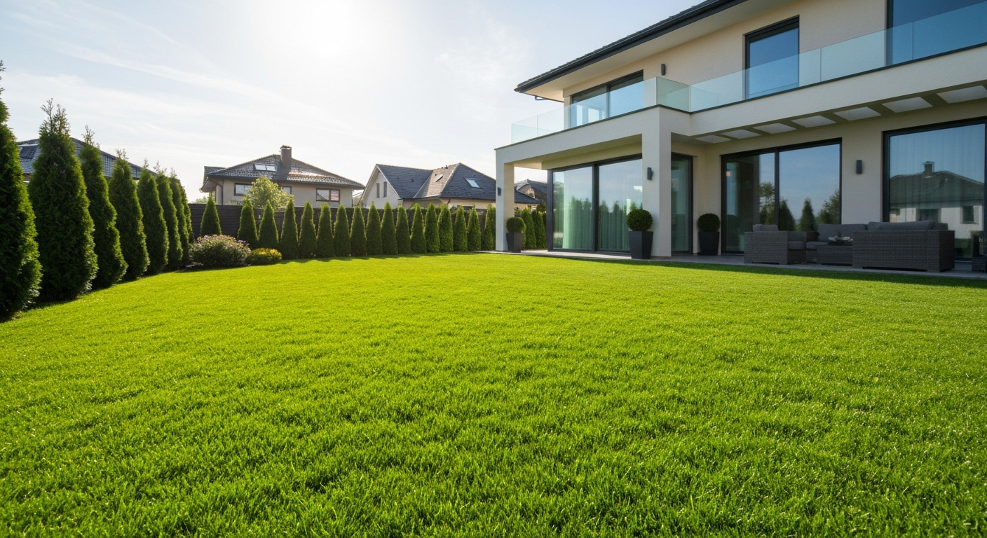 Premium beautifully maintained suburban lawn