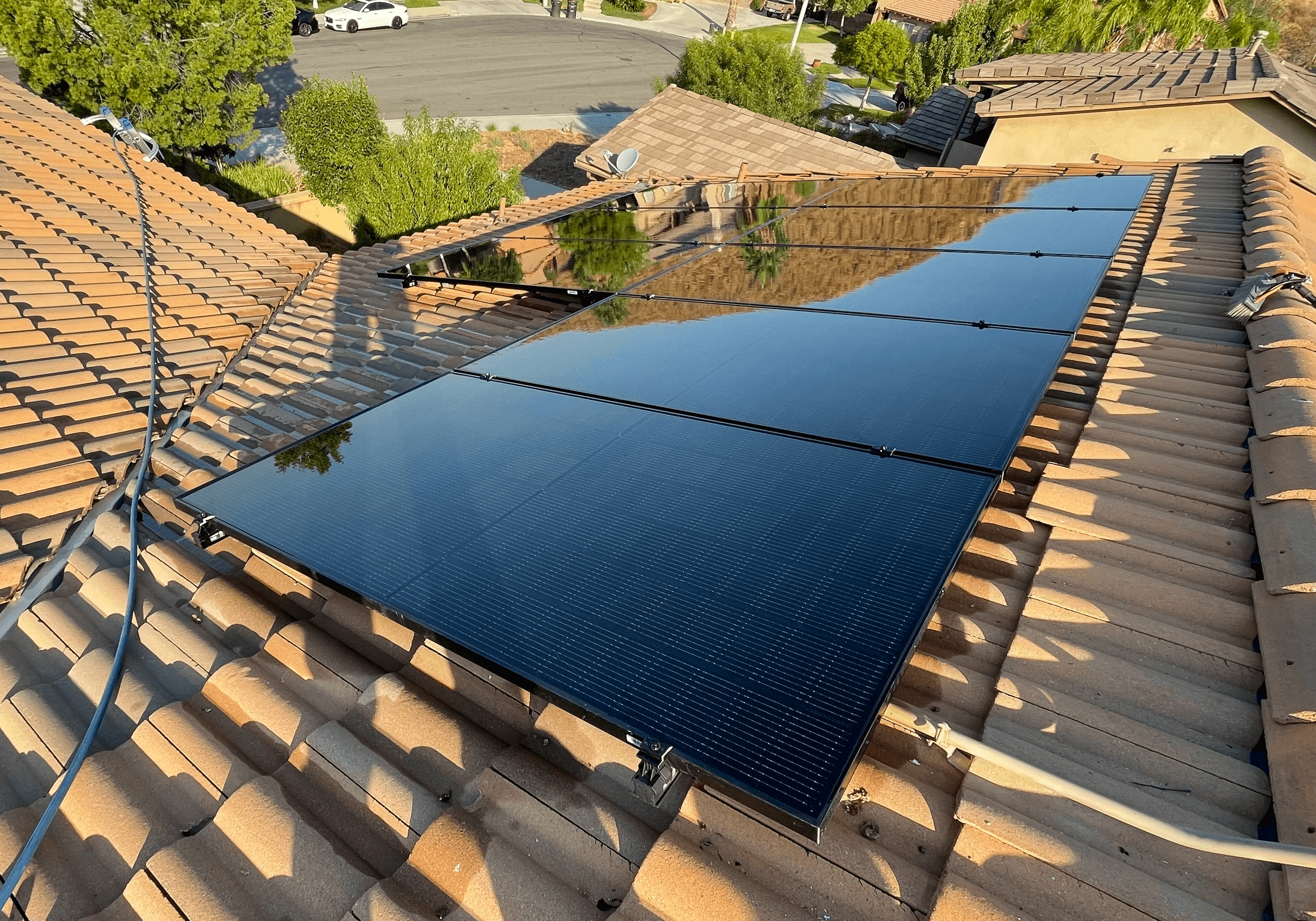 After photo of cleaned solar panels