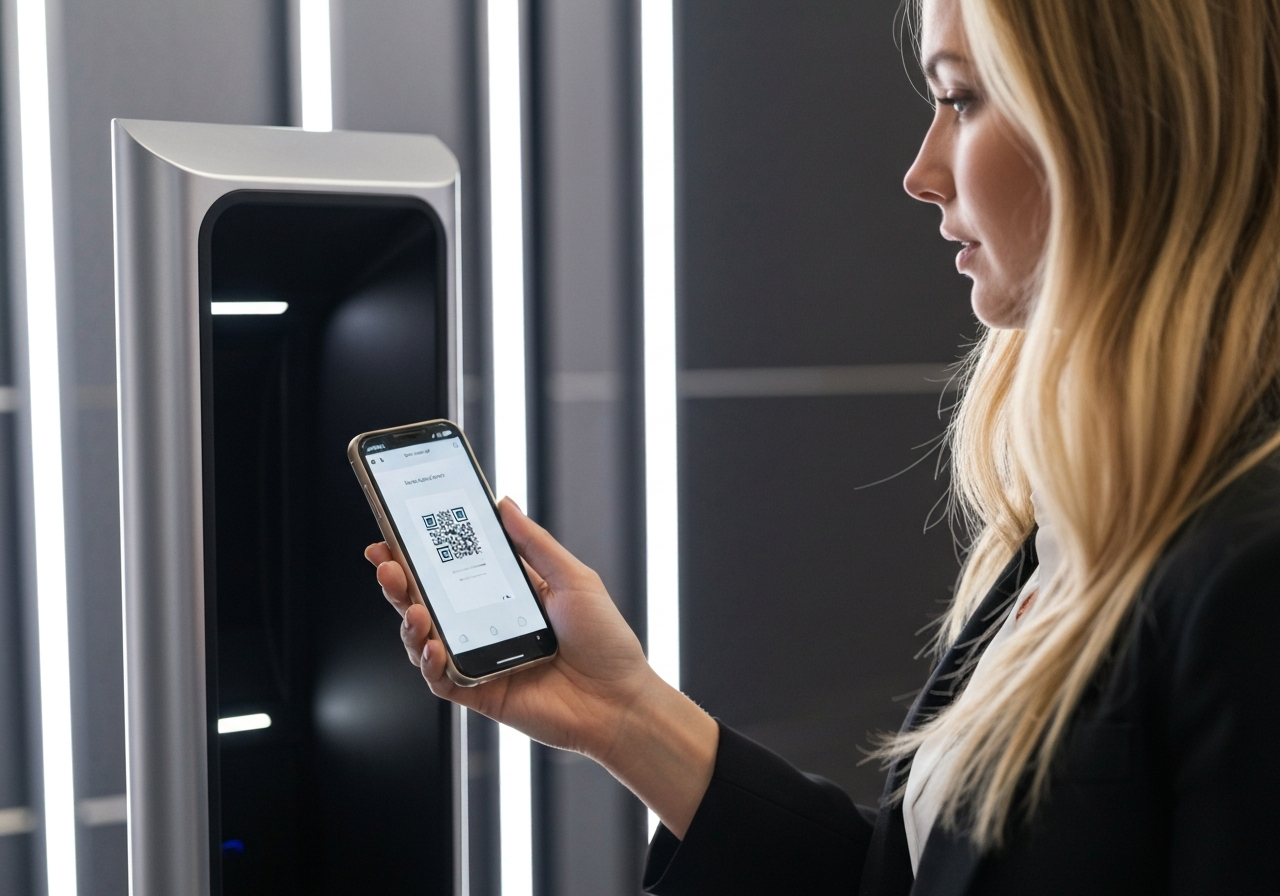 Scanning QR Code at Event Door