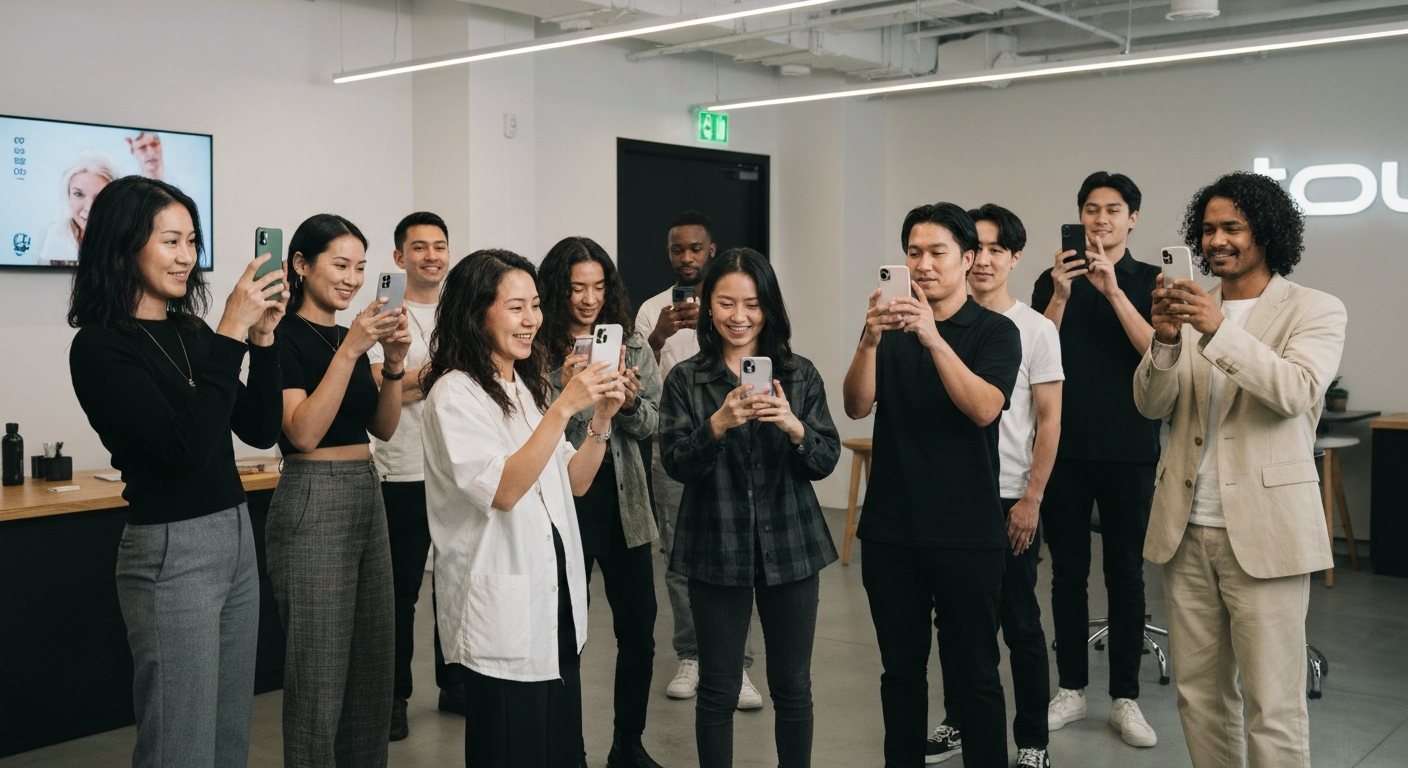 Influencers collaborating at an event